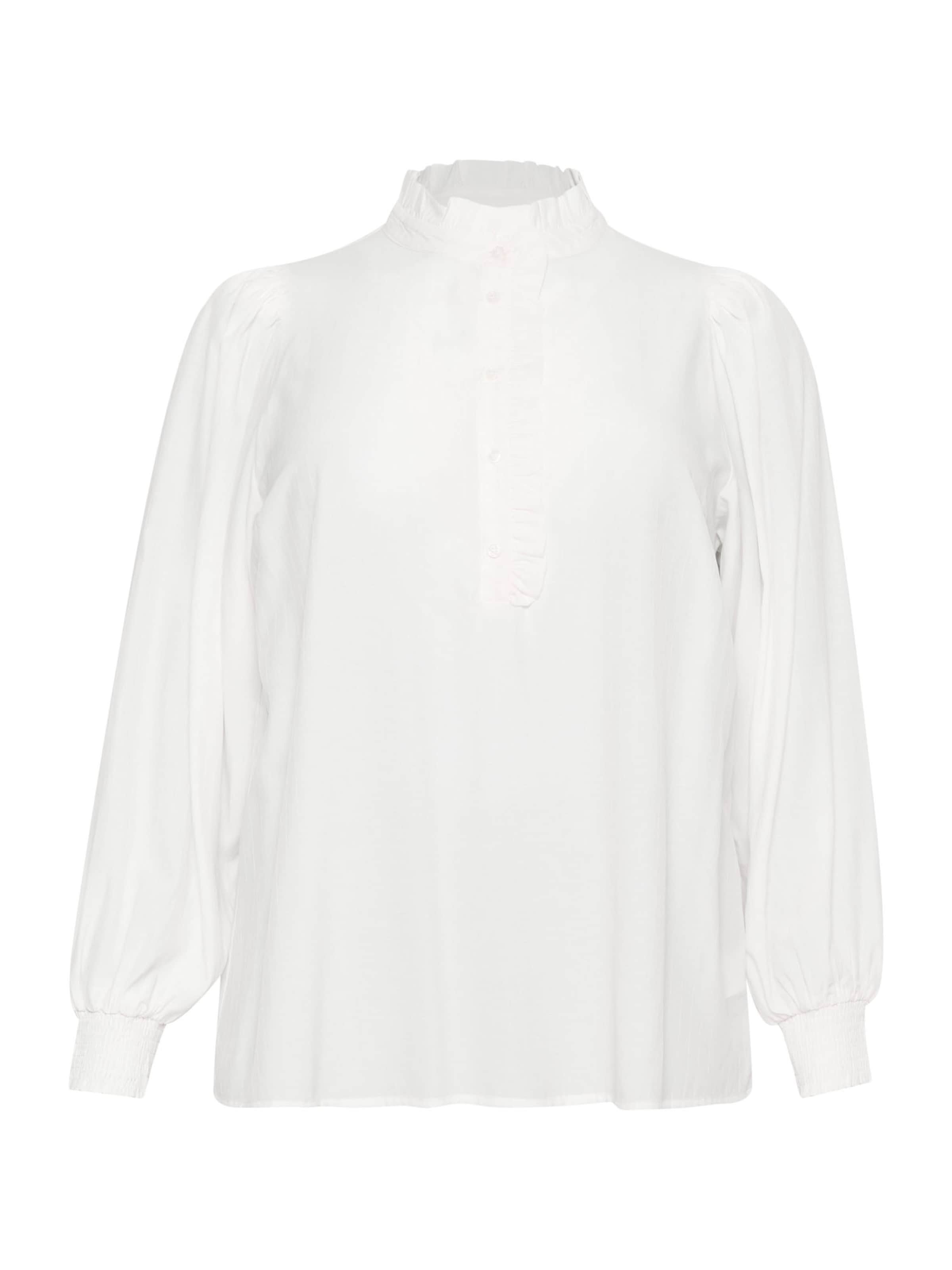 KAFFE CURVE Bluza 'Dorina' | bela barva: sprednja stran