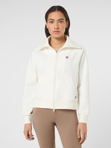 FILA - Sudadera 'MONTELORO relaxed high collar scuba jacket' en blanco: frente