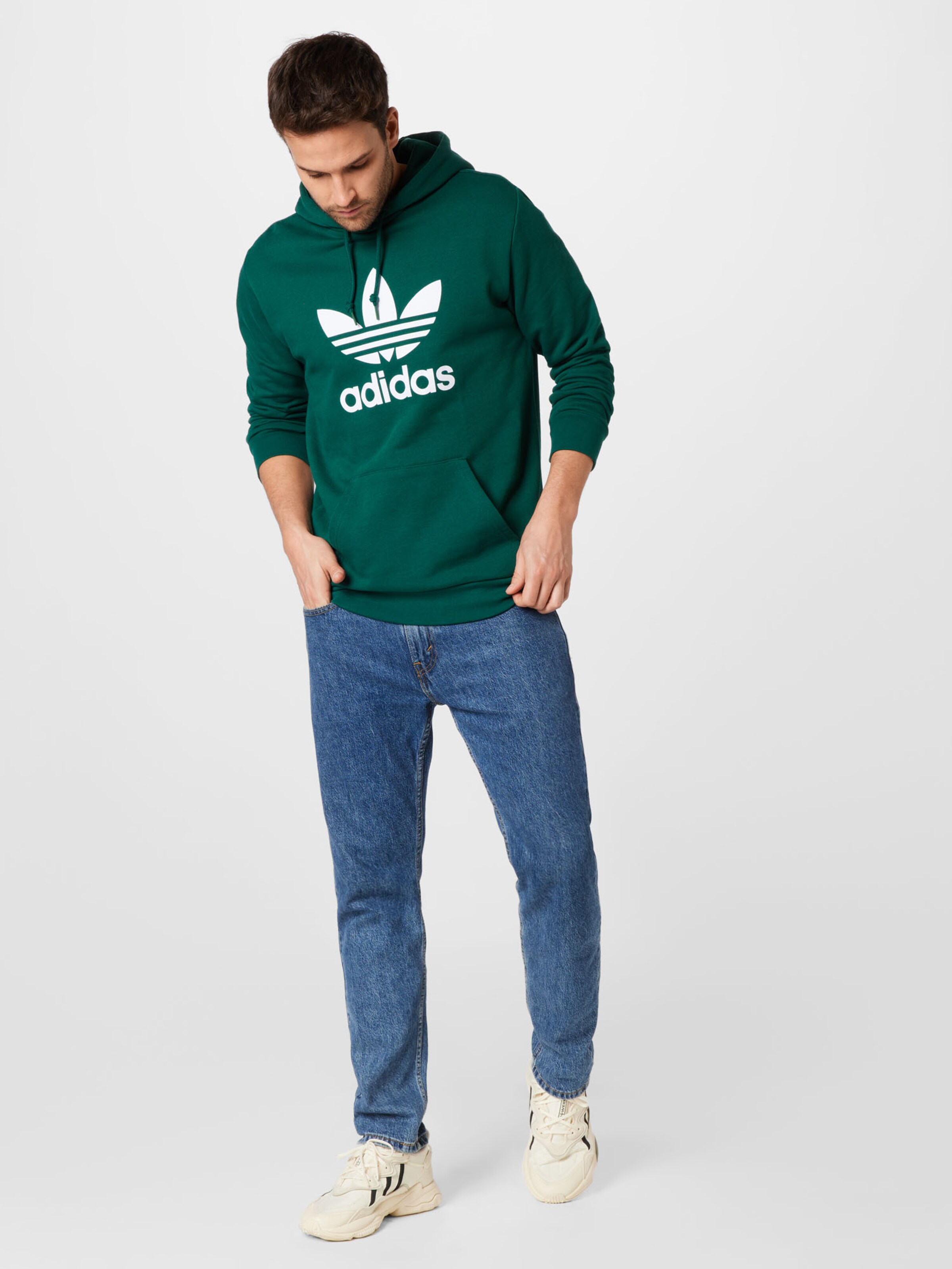 Männer Sweat ADIDAS ORIGINALS Sweatshirt in Dunkelgrün - KF72496 Männer Sweat ADIDAS ORIGINALS Sweatshirt in Dunkelgrün - KF72496