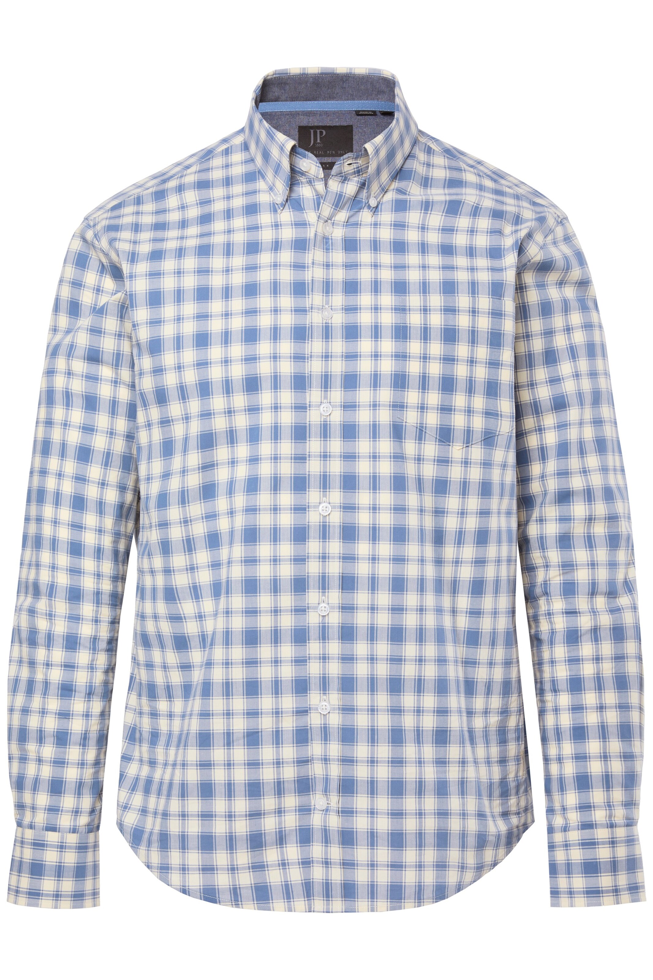 JP1880 Regular fit Overhemd in Blauw: voorkant
