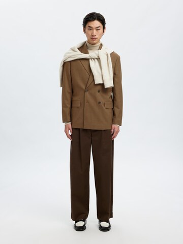 Comfort fit Giacca da completo di SELECTED in marrone