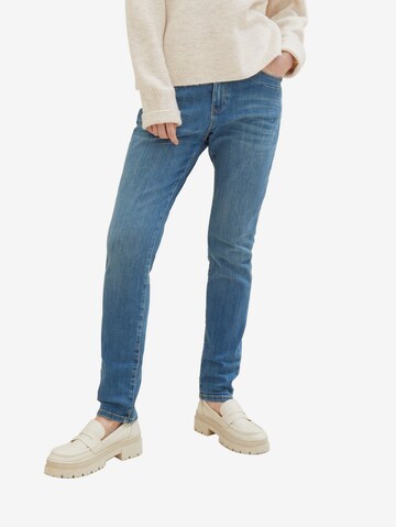 Coupe slim Jean TOM TAILOR en bleu : devant