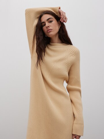 EDITED Knit dress 'Adela' in Beige: front