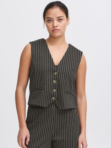 ICHI Suit vest ' IXKATE PINSTRIPED WA ' in Grey