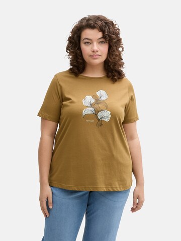 Tom Tailor Women + Shirt in Groen: voorkant