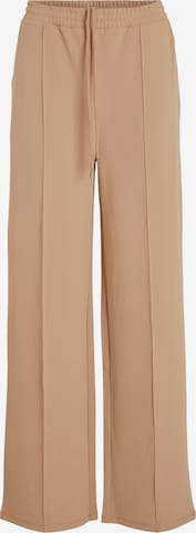 VILA - Pierna ancha Pantalón de pinzas 'Milly' en marrón: frente