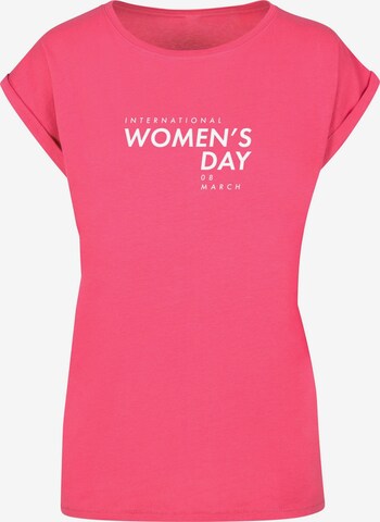 Merchcode Shirt 'WD - International Women's Day 3' in Roze: voorkant