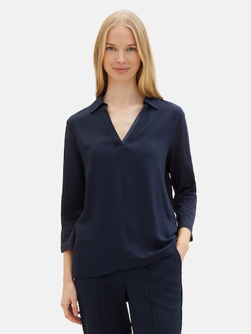 TOM TAILOR Blouse in Blauw: voorkant