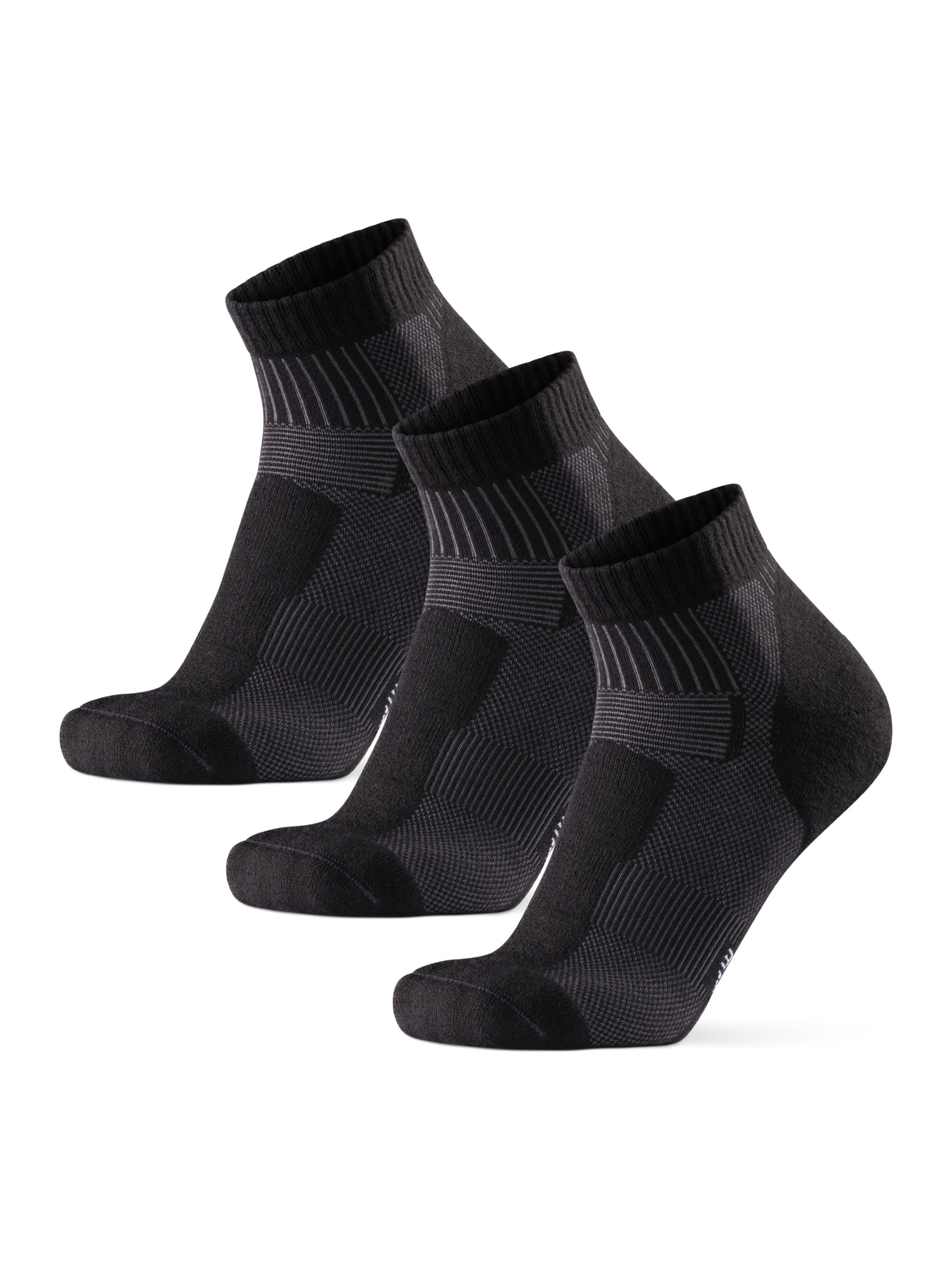 DANISH ENDURANCE Socks 'Merino Hiking Low' in Black: front