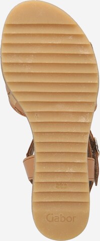 GABOR Páskové sandály – hnědá