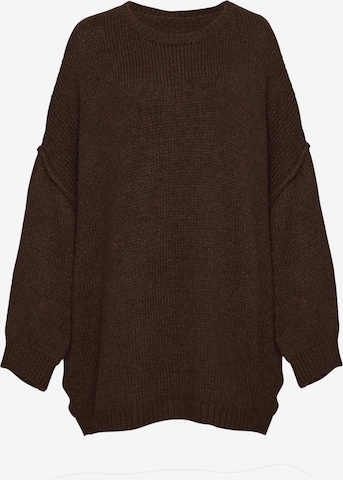 Lilavie Strickpullover ' Vanii ' in Braun: Vorderseite