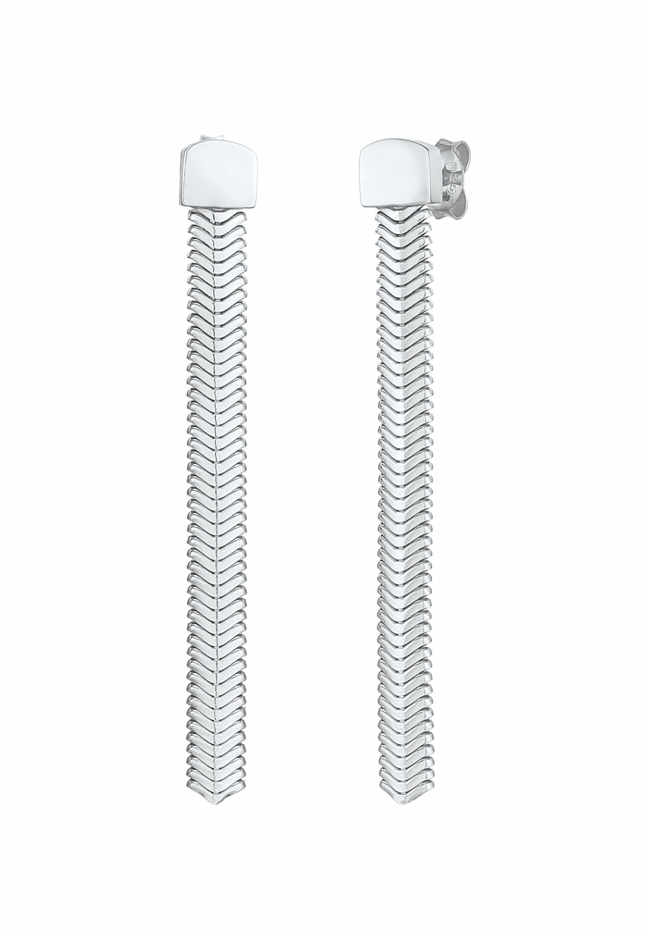 ELLI PREMIUM Ohrringe Ear Chain in Silber: Vorderseite