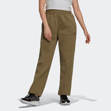 ADIDAS ORIGINALS Tapered Trousers in Green: front