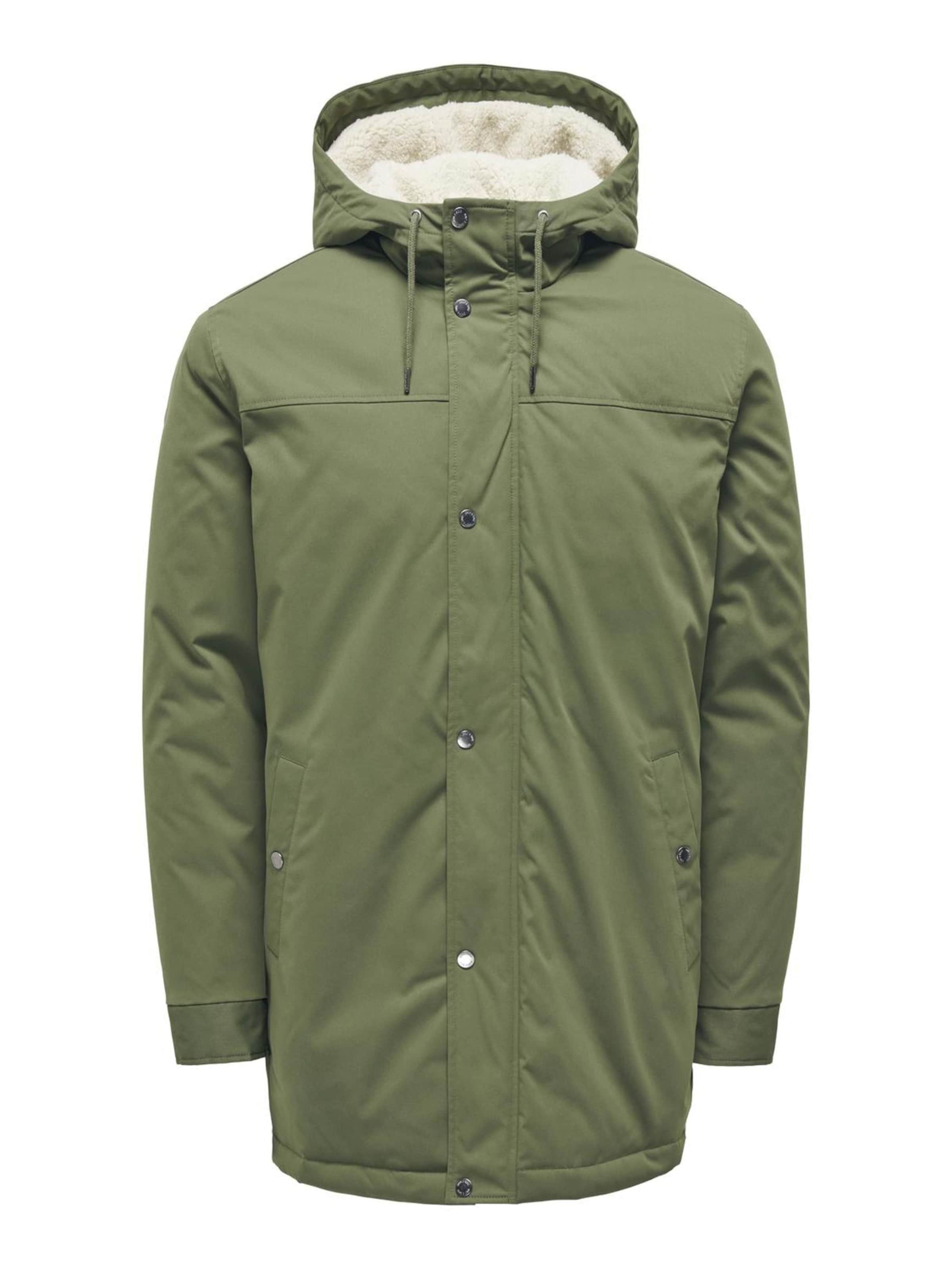 Only & Sons Winter Parka 'Alexander' in Green: front
