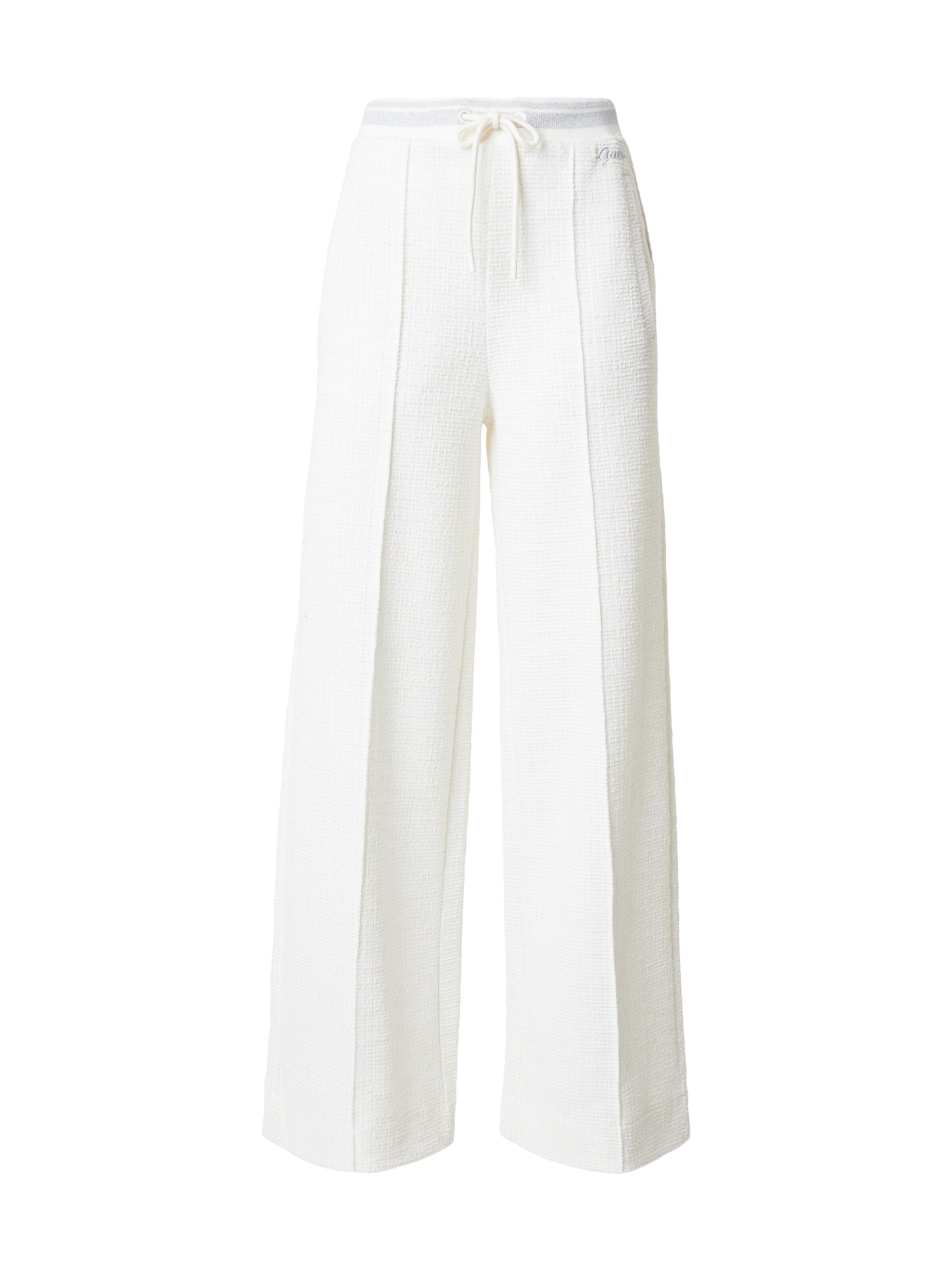 GUESS - Pierna ancha Pantalón 'JOLE' en blanco: frente