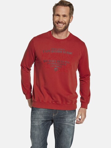 Jan Vanderstorm Sweatshirt 'Azzo' in Rood: voorkant