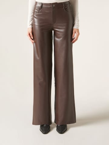 CALZEDONIA Wide Leg Hose in Braun: Vorderseite