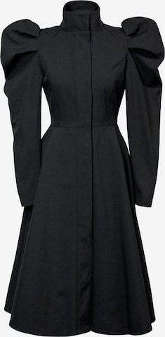 RainSisters - Abrigo de entretiempo 'Baloon-Style Sleeves' en negro: frente