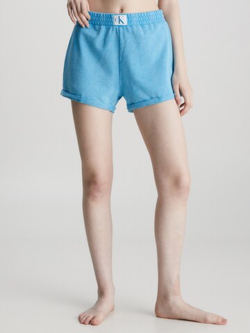 Calvin Klein Swimwear Regular Pants in Blue: front