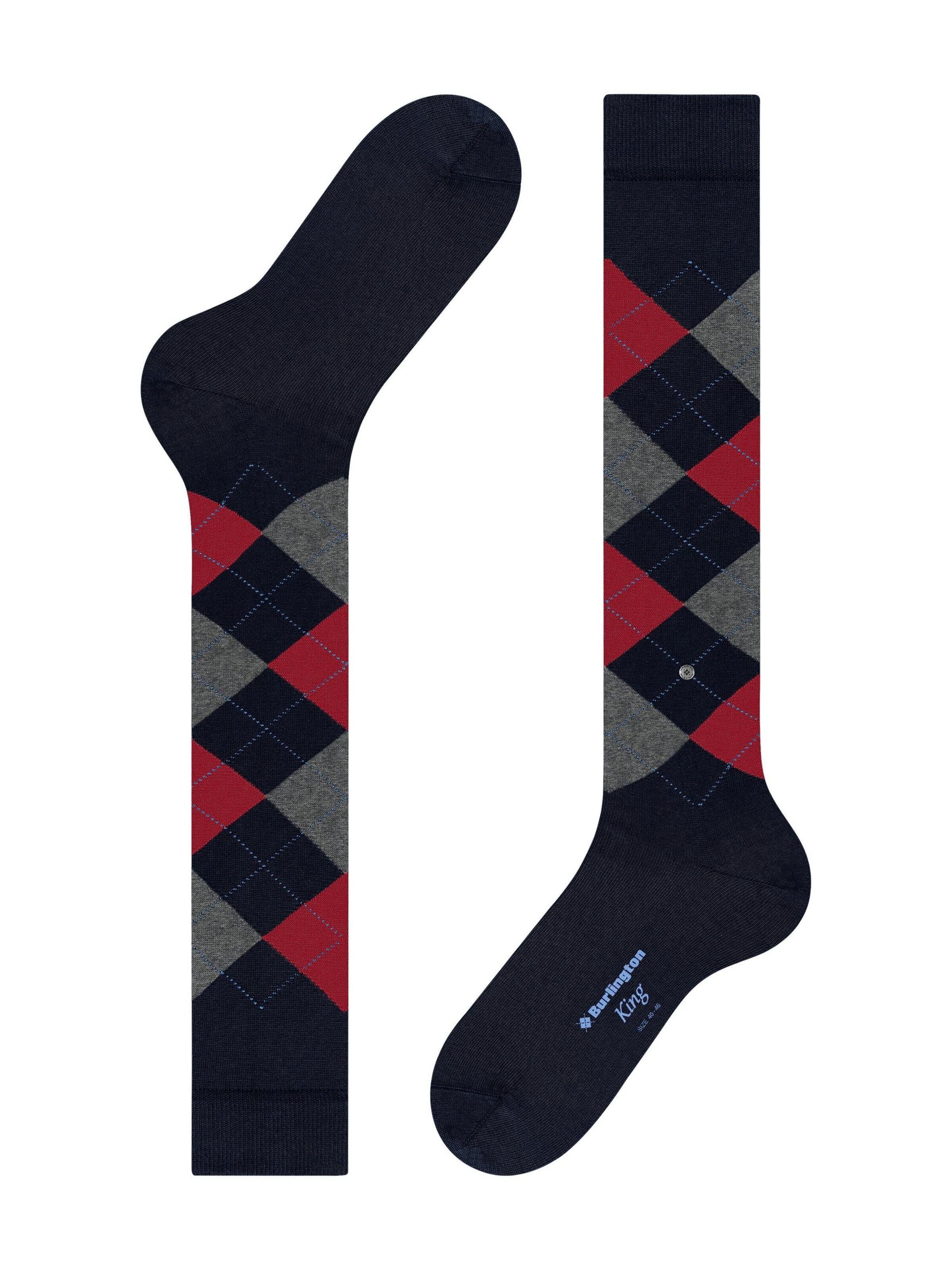 BURLINGTON Knee High Socks 'King' in Blue