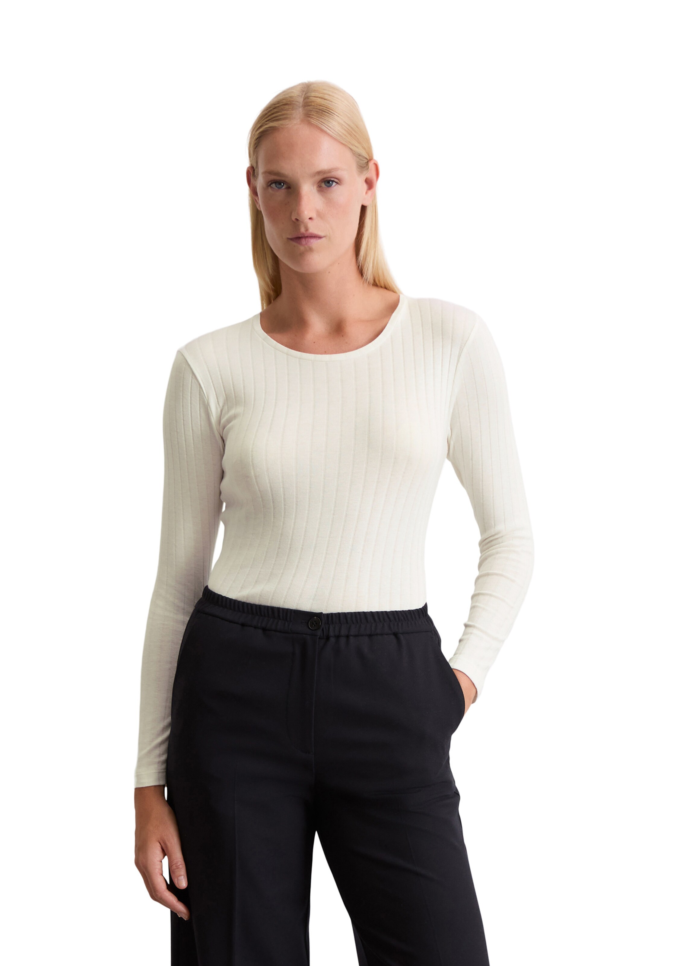 Marc O'Polo Shirt in Wit: voorkant