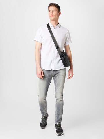 INDICODE JEANS - Regular Fit Camisa 'Massimo' em branco