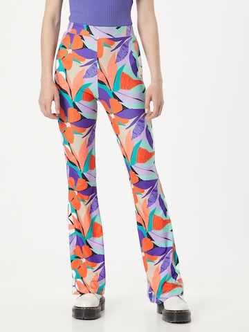 Colourful Rebel Flared Trousers in Mixed colours: front