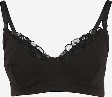 JoJo Maman Bébé T-shirt Nursing Bra in Black: front