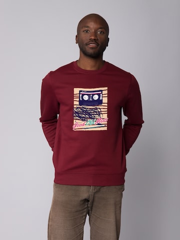 Watapparel Sweatshirt ' Good Old Mess ' in Red: front