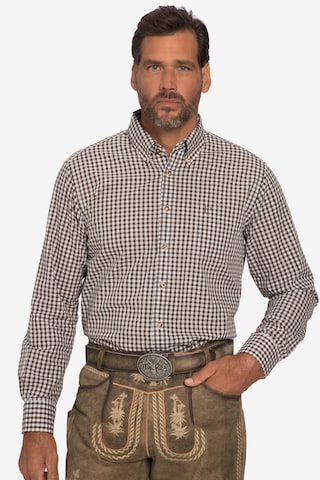JP1880 Regular fit Klederdracht overhemd in Beige: voorkant