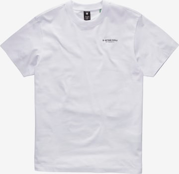 T-Shirt G-Star RAW en blanc : devant