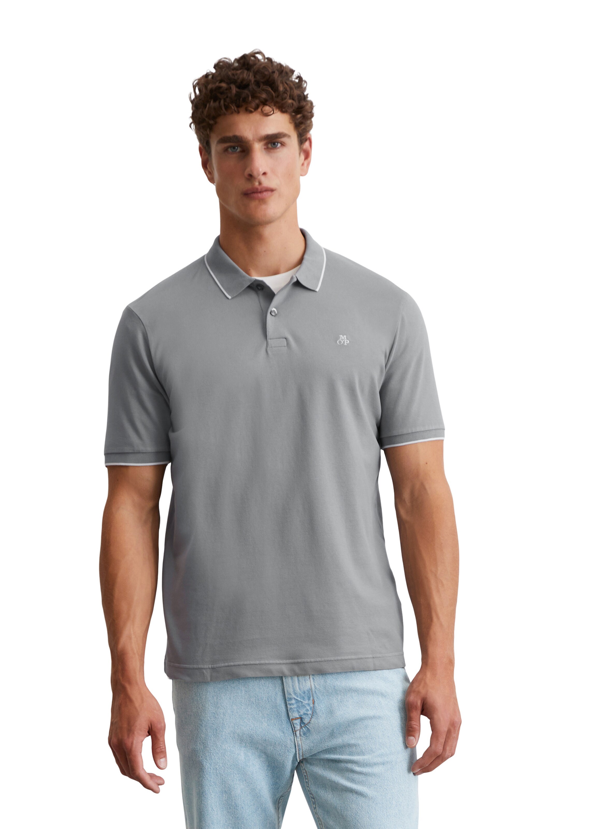 Marc O'Polo Shirt in Grey: front