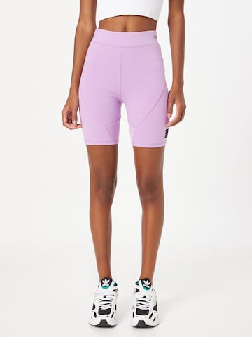 Superdry - Skinny Calças de desporto em roxo: frente