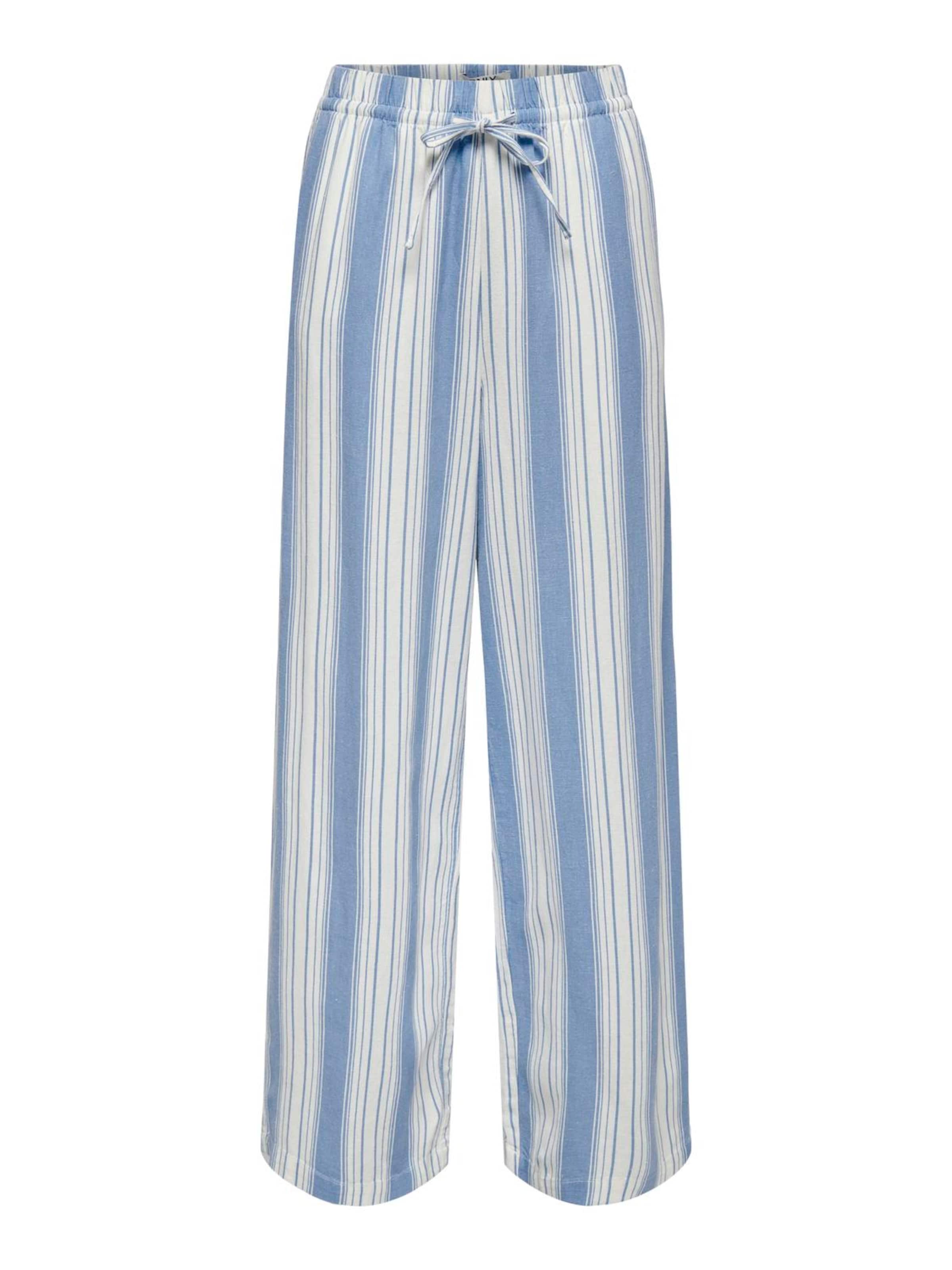 ONLY Широки крачоли Панталон 'CARO' в синьо: отпред