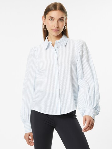 Monki Blouse in Blue: front