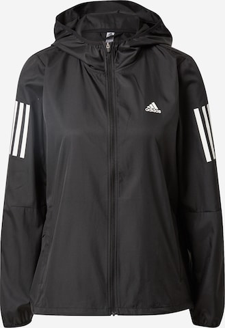 ADIDAS SPORTSWEAR Athletic Jacket 'Own The Run ' in Black: front