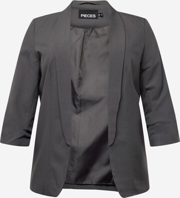 PIECES Curve Blazer 'PCBOSELLA' in Grey: front