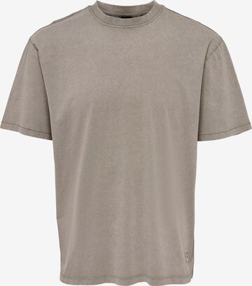 Only & Sons T-shirt 'Ron' i grå: framsida