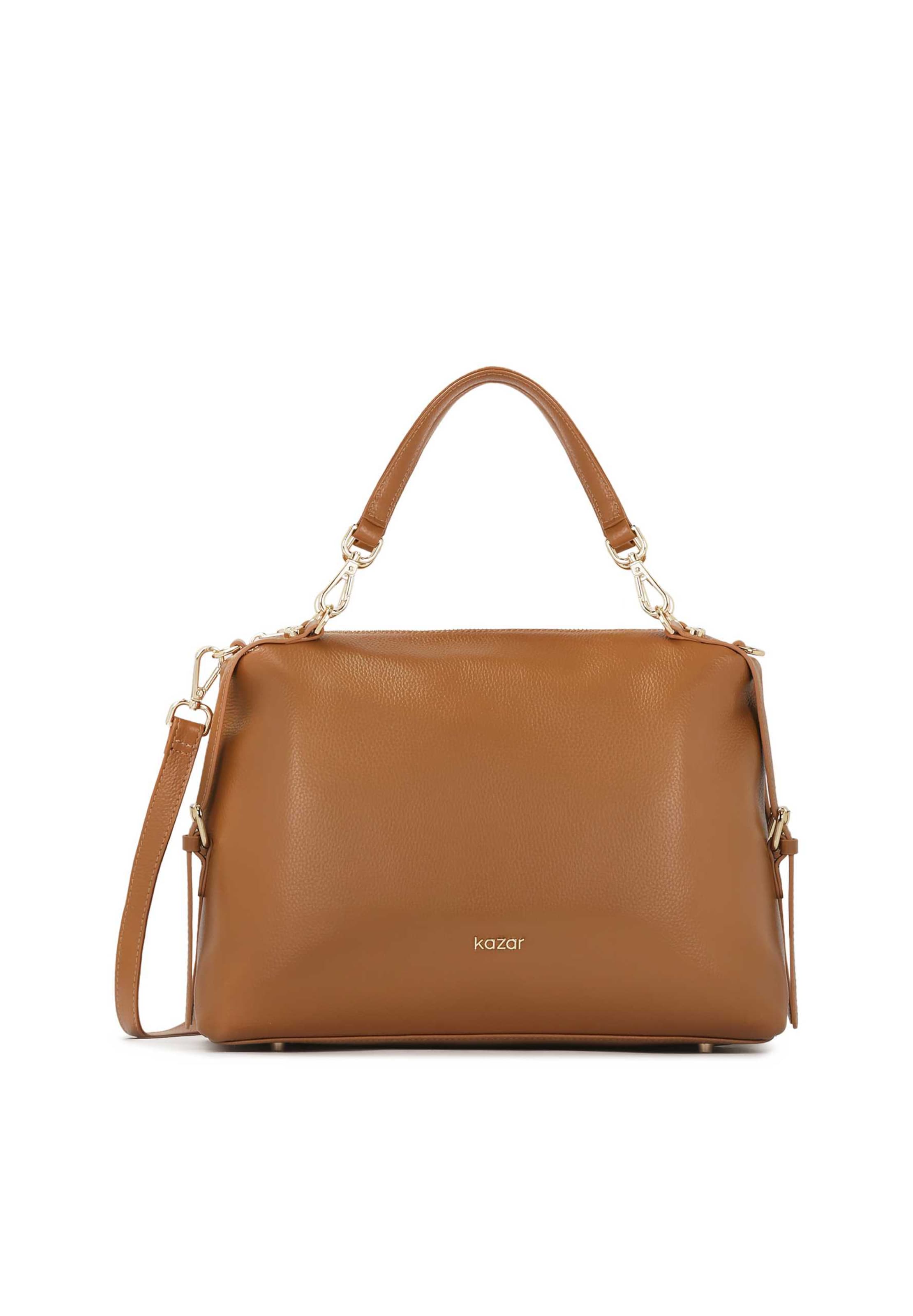 Borsa a mano Kazar di colore marrone chiaro / oro, Visualizzazione prodotti