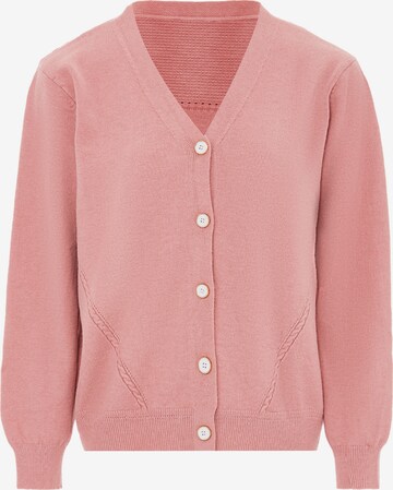 YASANNA Knit Cardigan in Pink: front