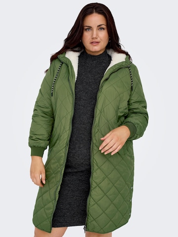 ONLY Carmakoma Between-Seasons Coat 'New Sandy' in Green: front