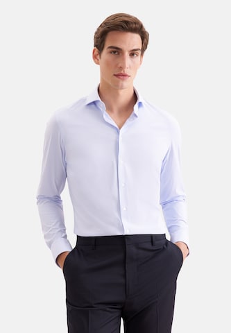 Coupe slim Chemise business SEIDENSTICKER en bleu : devant