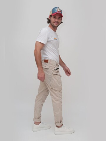 Regular Pantalon cargo 'Elias' Miracle of Denim en beige