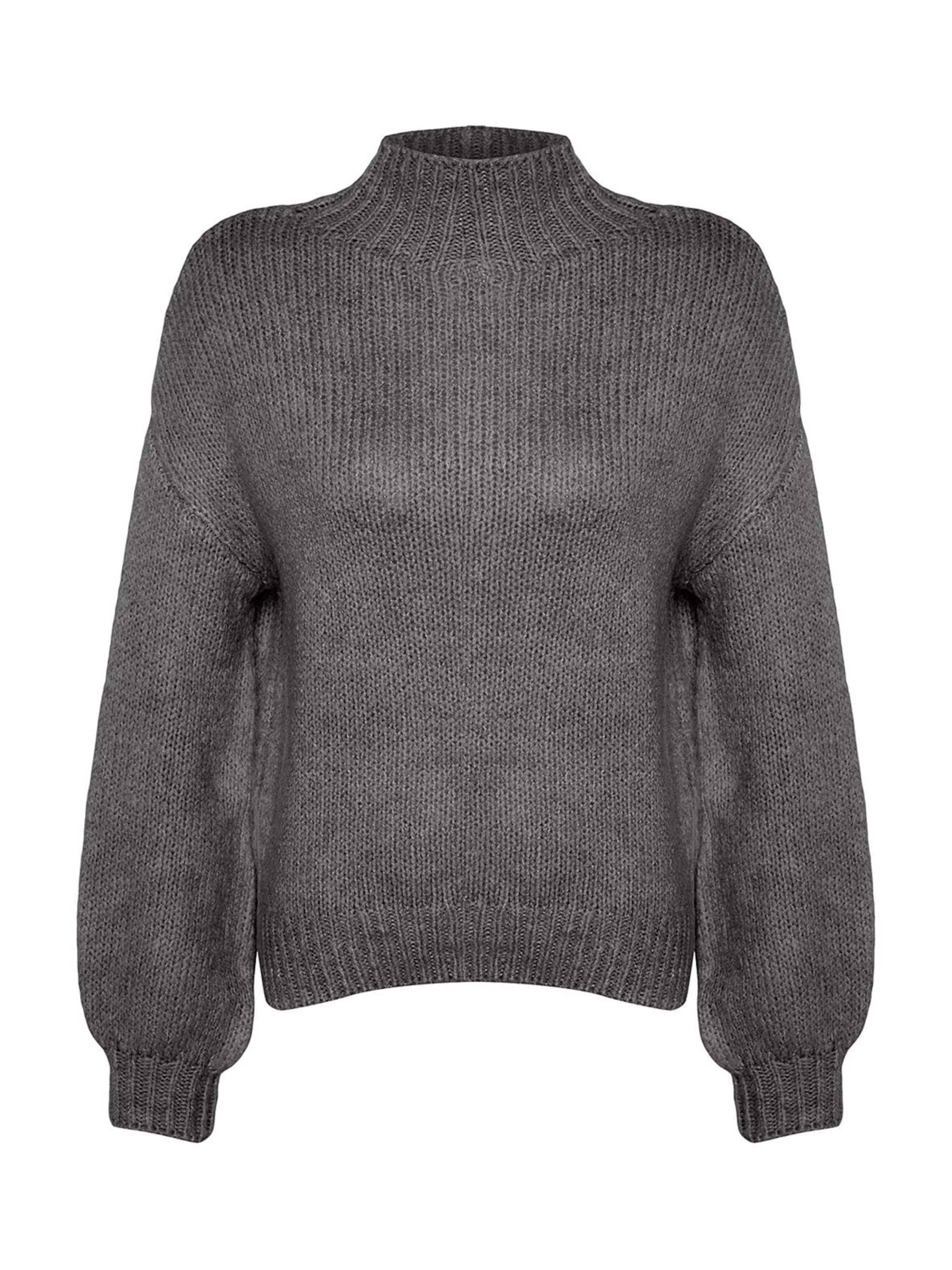 Trendyol Neulepaita värissä harmaa: etupuoli