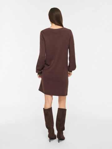VILA Knitted dress 'VIRIL' in Brown