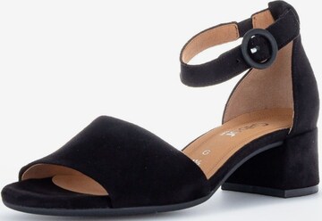 GABOR Strap Sandals in Black: front