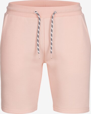 INDICODE JEANS Regular Shorts 'Yates' in Pink: predná strana