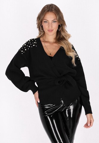 faina Knit cardigan in Black: front