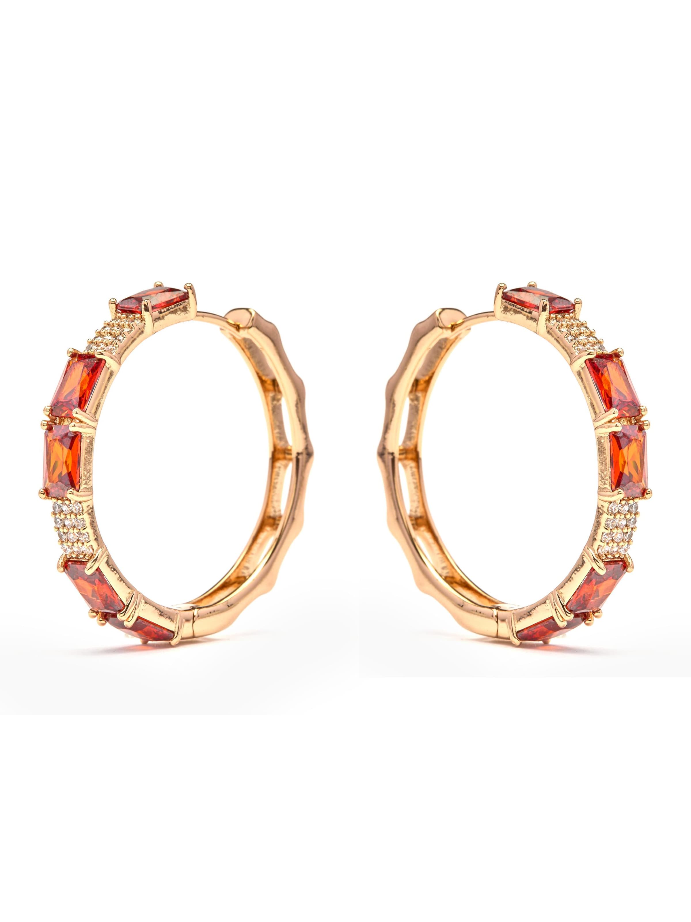 Boucles d'oreilles 'Ulfan' Luxenter en rouge