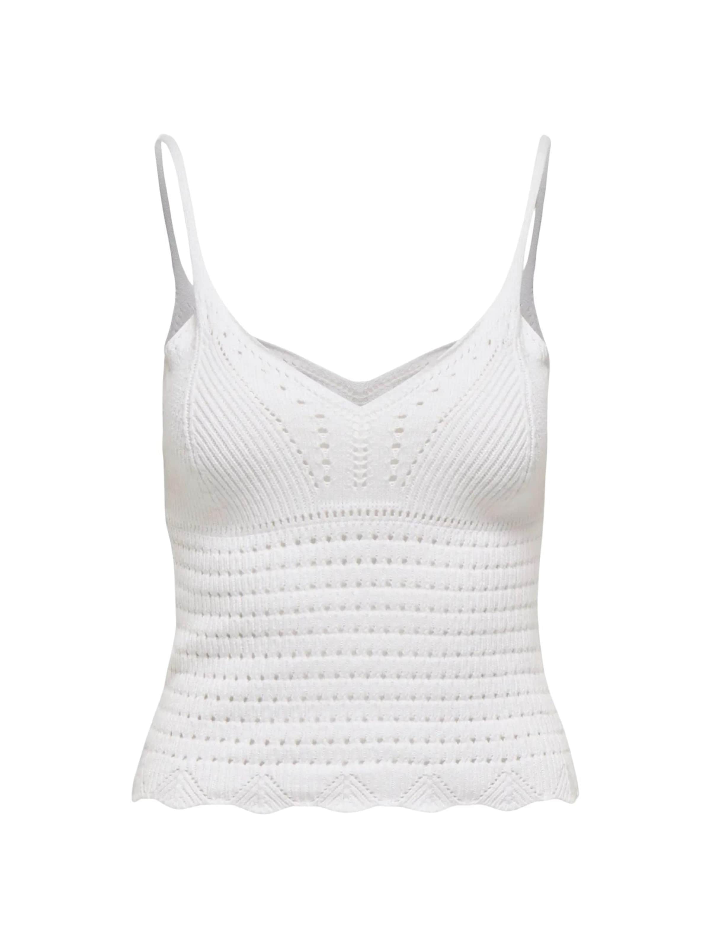 ONLY Top 'ONLY ONLLISON SL TOP KNT canotta'‌‌‌‌‌‌‌‌‌‌ in weiß, Produktansicht